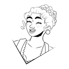 Vector Women European Character isolated illustration