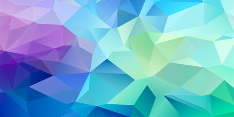 Obraz premium Abstrakter bunter polygonaler Hintergrund mit Farbverlauf Polygons