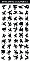 Collection of Pegasus silhouettes