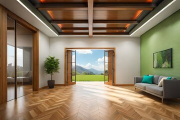 living room with window