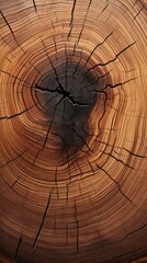 A close up of a tree trunk with a hole in it