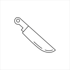 knife vector icon line template