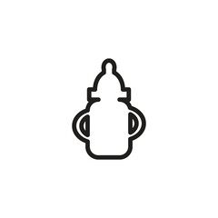 Obraz premium milk bottle vector icon line template