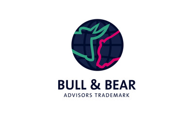 Bull and bear, Börse, Company Logo