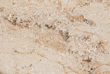 Makroaufnahme eines beigen Granits