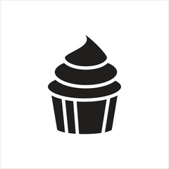 cup cake vector icon line template
