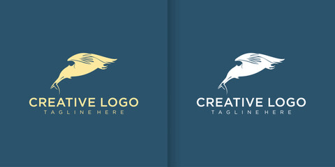 little bird silhouette logo. Simple bird logo collection. Bird logo template