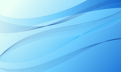 blue lines waves curves smooth gradient abstract background