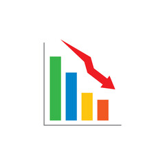 Down arrow Business Finance logo vector