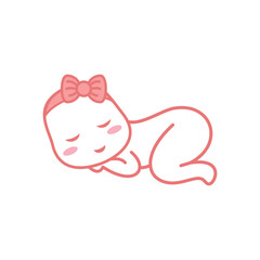 Baby sleep logo icon