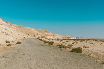 Road in Karakalpakstan, Uzbekistan