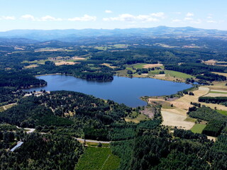 Fototapeta na wymiar Lac De Devesset, Ardèche, Auvergne Rhône Alpes, France, Europe, 