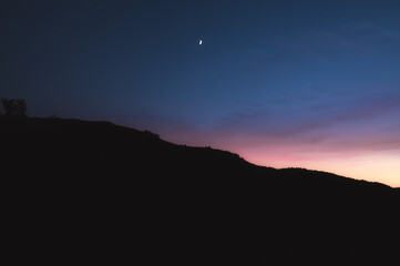 sunset in the mountains