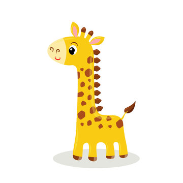 Adorable Baby Giraffe Vector Illustration