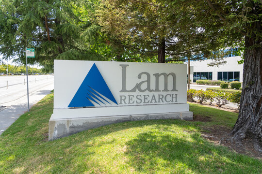 Lam Research Corporation headquarters in Fremont, California, USA - June 11, 2023. Lam Research Corporation is an American supplier of wafer-fabrication equipment. 