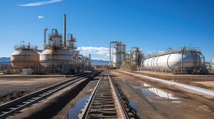 Fototapeta na wymiar Oil Refinery Plant: Fuel Storage Solutions