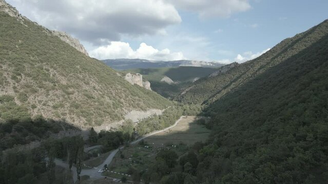 Aerial view of the Alps in southern France. No color grading done, filmed in D-Cinelike (no needs for LUT)