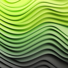 Druk 3d - iluzja. Tło z teksturą i warstwami - zielone.  - obrazy, fototapety, plakaty