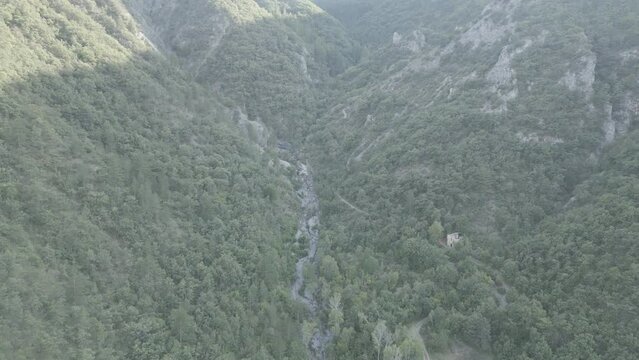 Aerial view of the Alps in southern France. No color grading done, filmed in D-Cinelike (no needs for LUT)