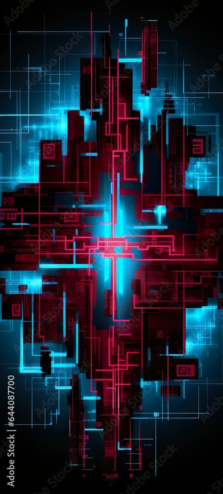 Wall mural abstract background for iphone made with ai generative technology