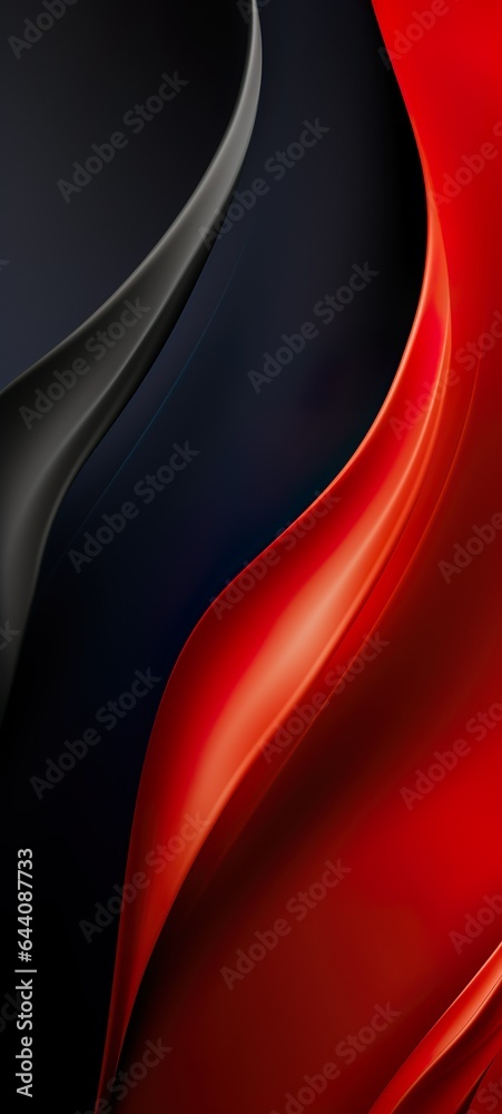 Wall mural red and black abstract background for iphone made with ai generative technology