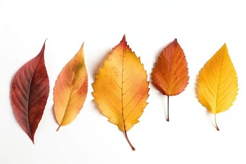 An autumnal collection of vibrant leaves in yellow, red, and orange, forming a beautiful seasonal background.