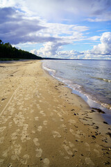 baltic sea side beach in sunny summer day