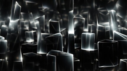 Winter Abstract Art with Smooth Lines and Sparkling Textures