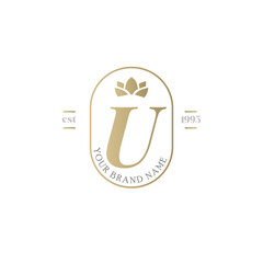 Luxury letter brand gold logo