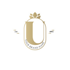 Luxury letter brand gold logo