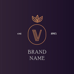 Luxury letter brand gold logo