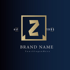 Luxury letter brand gold logo