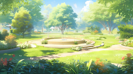 Landscape of the park in Japan