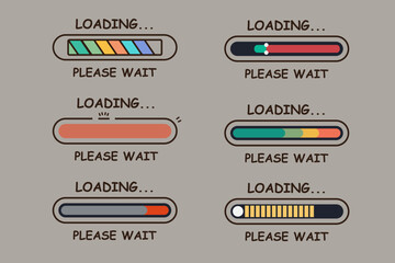 Fototapeta premium design elements set of loading