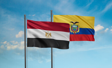 Ecuador and Egypt flag