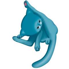 Cute blue kitty 