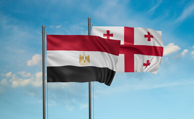 Georgia and Egypt flag