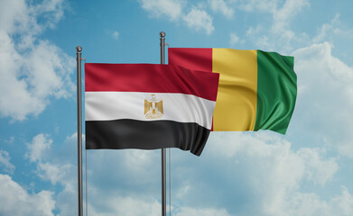 Guinea and Egypt flag