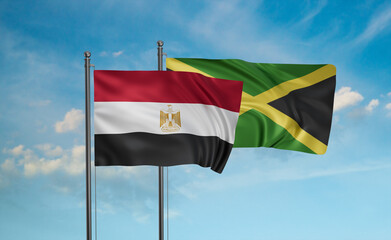Jamaica and Egypt flag