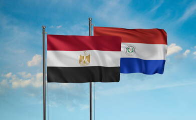 Paraguay and Egypt flag