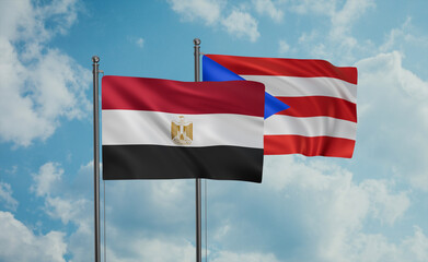 Puerto Rico and Egypt flag