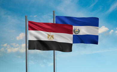 Salvador and Egypt flag