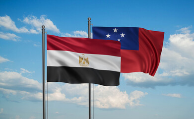 Samoa and Egypt flag
