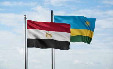 Rwanda and Egypt flag