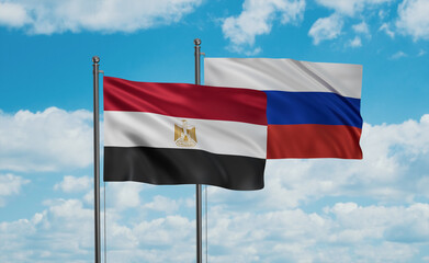 Russia and Egypt flag