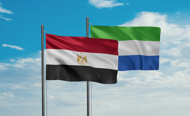 Sierra Leone and Egypt flag