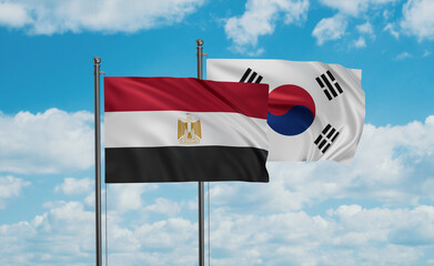South Korea and Egypt flag