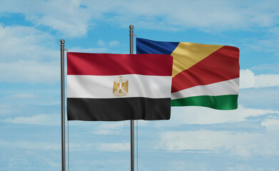 Seychelles and Egypt flag