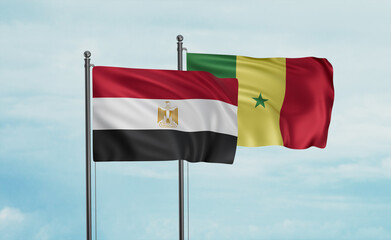 Senegal and Egypt flag