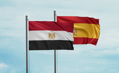 Spain and Egypt flag